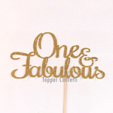 One and Fabulous Cake Topper