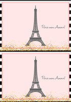 Editable - Double Sided Paris Postcard Invitation