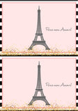 Editable - Double Sided Paris Postcard Invitation