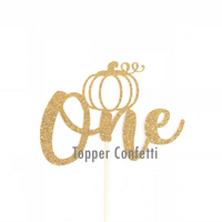 Pumpkin One Cake Topper