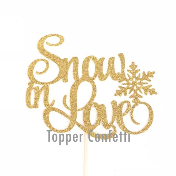 Snow in Love Cake Topper
