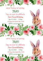 Editable - Some Bunny is One Invitation / Some Bunny is Two Invitation