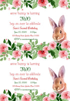 Editable - Some Bunny is One Invitation / Some Bunny is Two Invitation