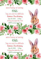 Editable - Some Bunny is One Invitation / Some Bunny is Two Invitation