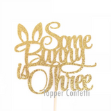 Some Bunny is Three Cake Topper