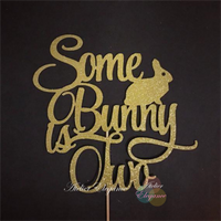 Some Bunny is Two Cake Topper