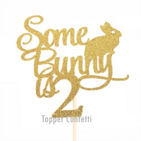 Some Bunny is Two Cake Topper