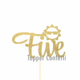 Sun Five Cake Topper