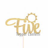 Sun Five Cake Topper