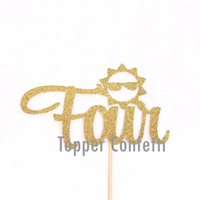 Sun Four Cake Topper