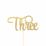 Sun Three Cake Topper