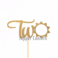 Sun Two Cake Topper